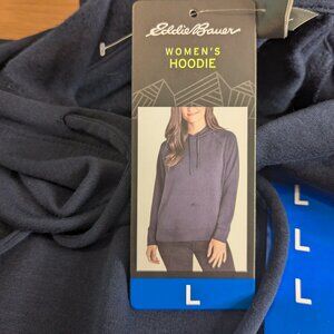 NWT Eddie Bauer Navy Blue Pullover Hoodie Large